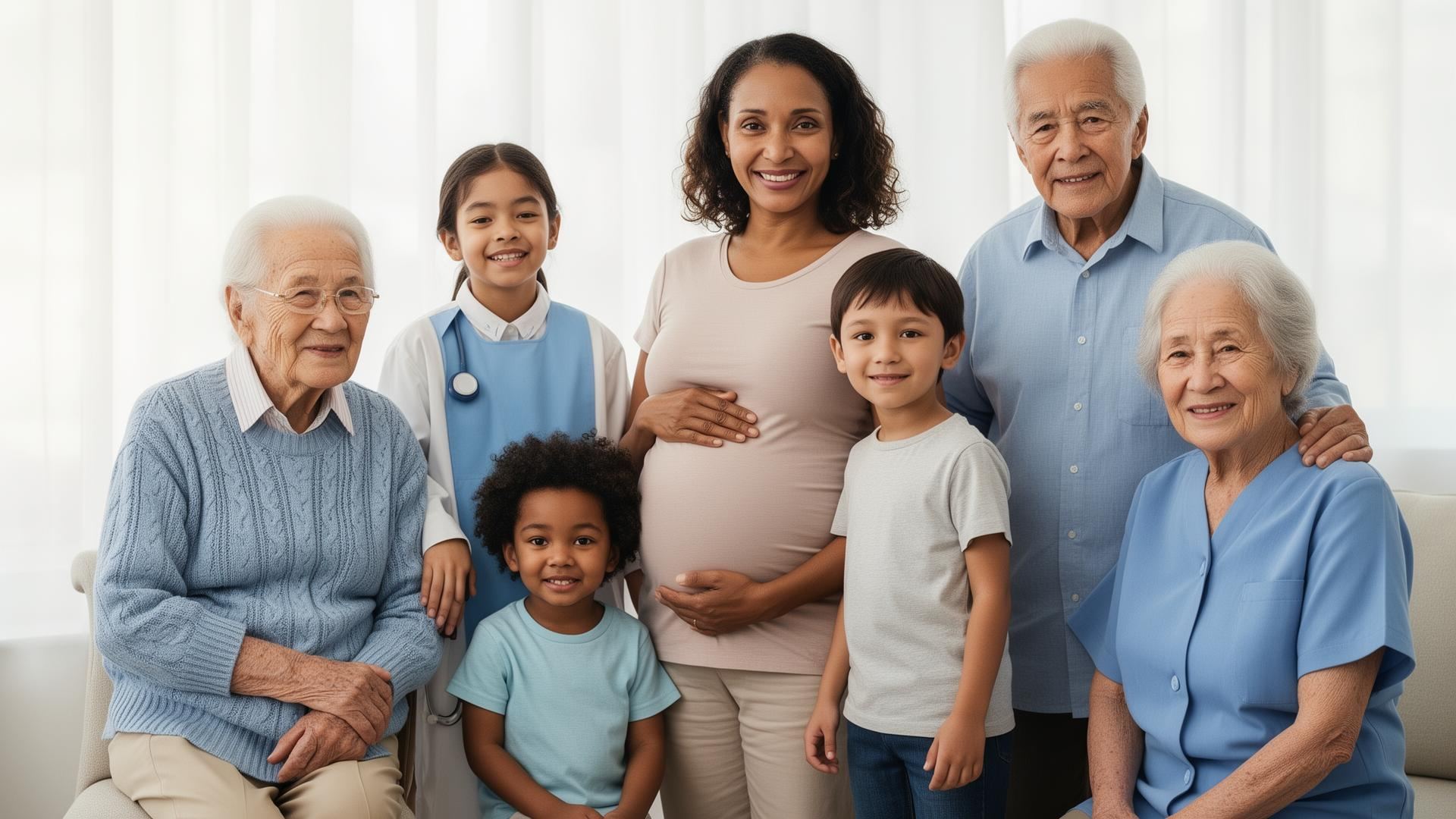 Diverse group of people of different ages